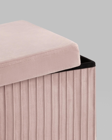 Пуф складной с ящиком Store Square пыльно-розовый Пуф складной с ящиком Store Square пыльно-розовый