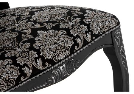 Стул деревянный Клето патина серебро, черный