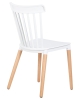 Набор 2 шт Стул обеденный THEO, ножки светлый бук, цвет белый (W-02) фото в интернет-магазине Stoolmarket