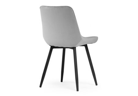 Стул на металлокаркасе Вейв 4 шт светло-серый, черный