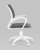 Кресло офисное ST-BASIC-W TopChairs серая ткань крестовина белый пластик