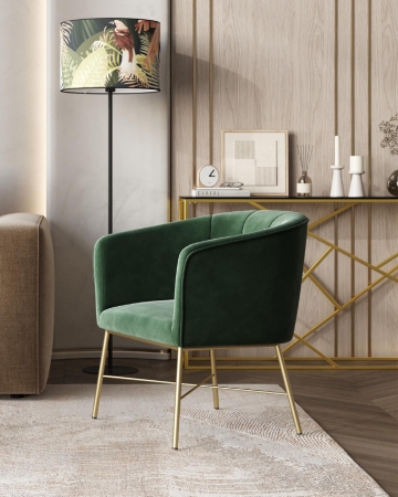 Кресло Шале велюр зеленый