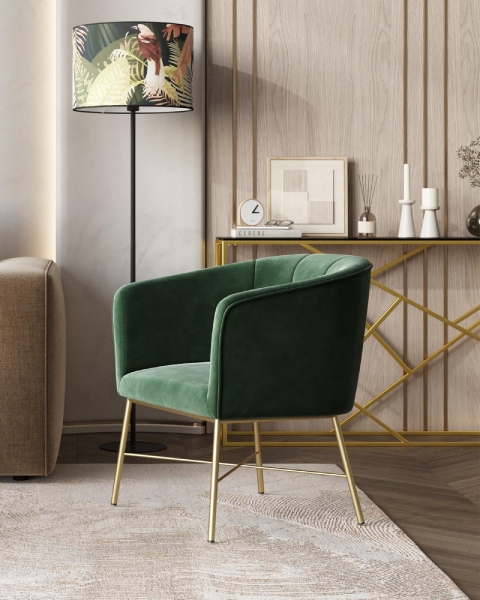Кресло Шале велюр зеленый