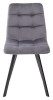 Стул CHILLI SQUARE BLUVEL-14 серый, велюр, черный каркас