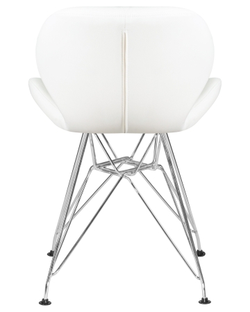 Стул обеденный BUTTERFLY ножки хром, белый