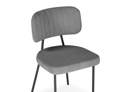 Стул на металлокаркасе Вакао антрацитовый brendy stone 28, черный