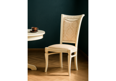 Стул деревянный Mariano линур блекл комби, слоновая кость