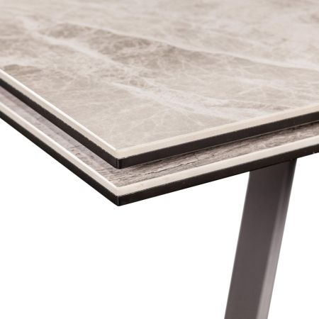 Стол раскладной Grant (160+40+40), мрамор испанская керамика светлый