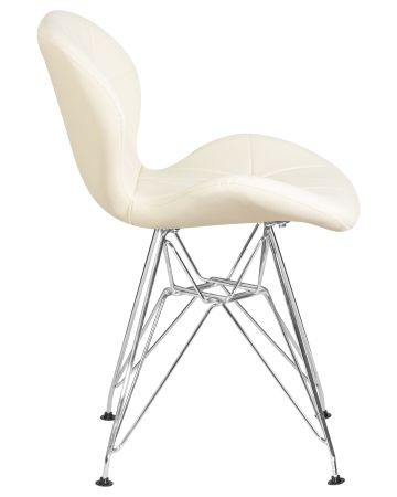Стул обеденный BUTTERFLY ножки хром, кремовый