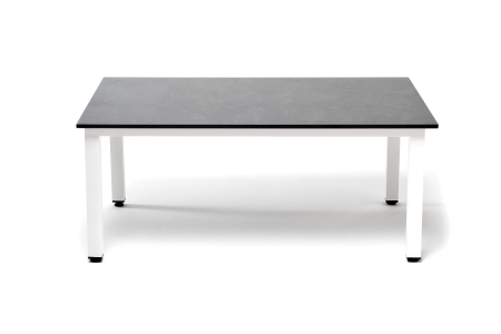 "Канны" журнальный столик из HPL 90х60, H40, каркас белый, столешницы серый гранит