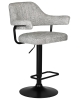 Стул барный CHARLY BLACK светло-серый твид LEO04