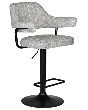 Стул барный CHARLY BLACK светло-серый твид LEO04