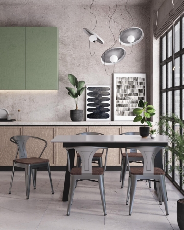 Стол обеденный Детройт раскладной 160-200*90 серый