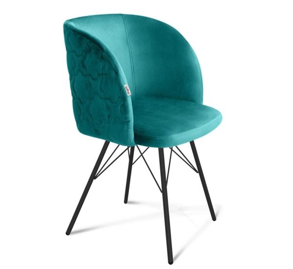 Стул SHT-ST33-1/S37 альпийский бирюзовый, черный муар