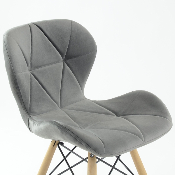 Стул Perfecto темно-серый велюр