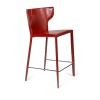 Стул полубарный Austin кожа ретро-красный