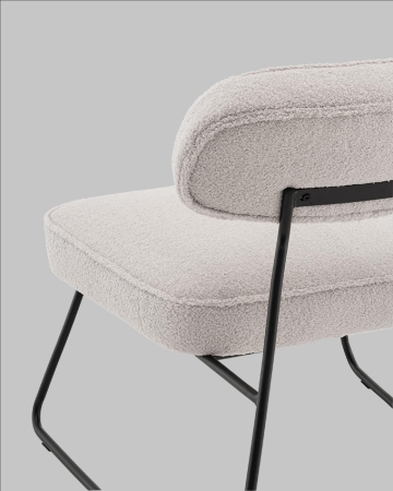 Кресло Kate new ткань букле светло-серый