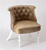 Кресло Бархат эмаль белая, 5 - золото