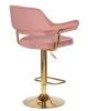 Набор 2 шт Стул барный CHARLY GOLD, розовый велюр (MJ9-32)