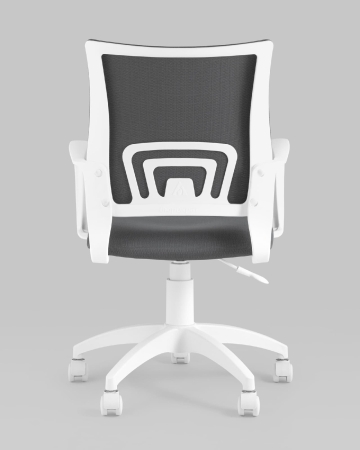 Кресло офисное ST-BASIC-W TopChairs серая ткань крестовина белый пластик