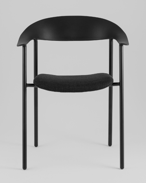 Стул Eila с подушкой пластик черный