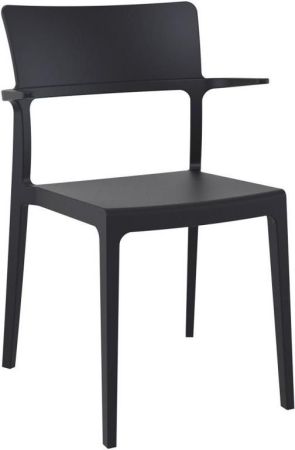 Кресло пластиковое Plus черное