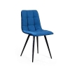 Стул UNO бархат синий, черный конус