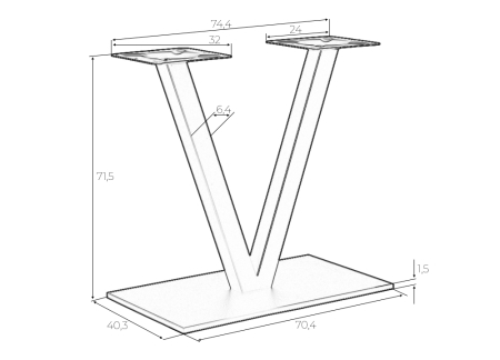 Подстолье обеденное DOBRIN VECTOR Подстолье обеденное DOBRIN VECTOR