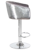 Стул барный DARCY SHINY серый велюр с серебрянными пайетками