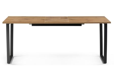 Стол деревянный Лота Лофт 140*25 мм дуб вотан, матовый черный