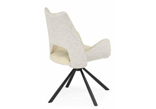 Стул на металлокаркасе Balaton 360 крутящийся бежевый, черный