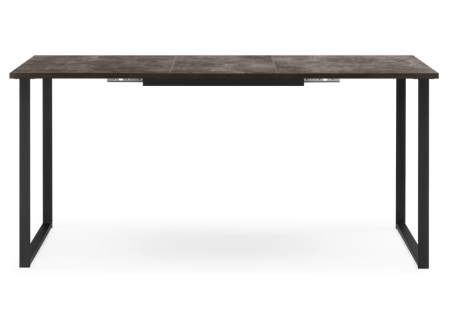 Стол деревянный Лиман 117 (157) x 77 бетон темный, черный матовый Стол деревянный Лиман 117 (157) x 77 бетон темный, черный матовый