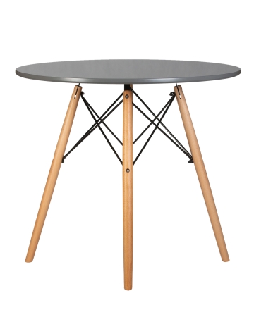 Стол обеденный CHELSEA`80, ножки светлый бук, столешница темно-серый (GR-04)