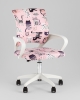 Кресло офисное TopChairs Simple SN Junior принт Pink Cats пластик белый