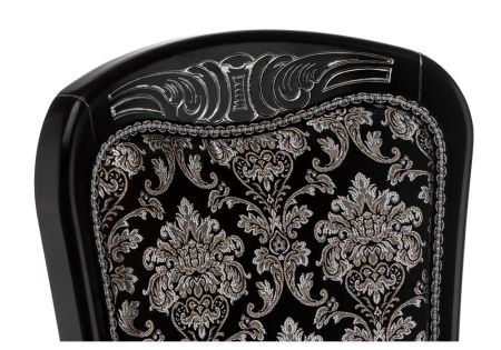 Стул деревянный Клето патина серебро, черный