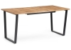 Стол деревянный раскладной Лота Лофт 120*25 мм черный матовый, дуб вотан