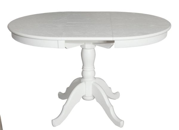 Стол Круглый белый, массив березы, МДФ, шпон