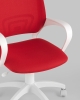 Кресло офисное ST-BASIC-W TopChairs красная ткань крестовина белый пластик