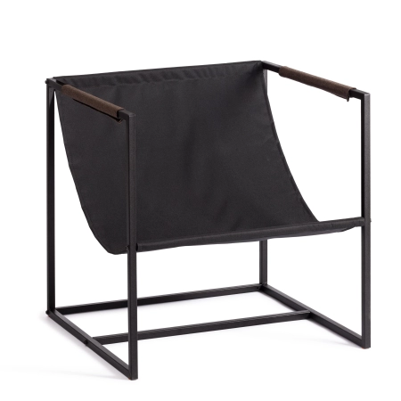 Кресло Charli коричневый, ткань и металл, мягкое сиденье, с подлокотниками