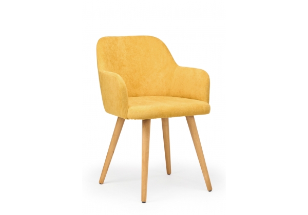 Стул деревянный Инфини 360 горчичный (ocean 016), светлое дерево