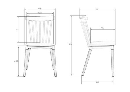 Набор 4 шт Стул обеденный THEO, ножки светлый бук темно-серый (GR-04)
