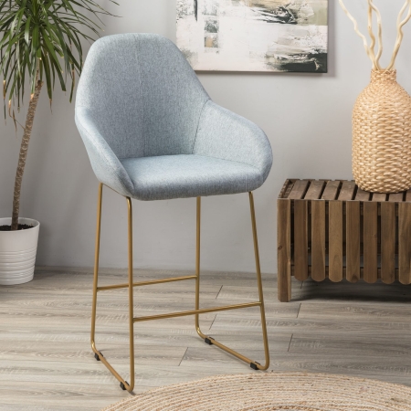 Кресло полубар Kent Грей/Линк золото