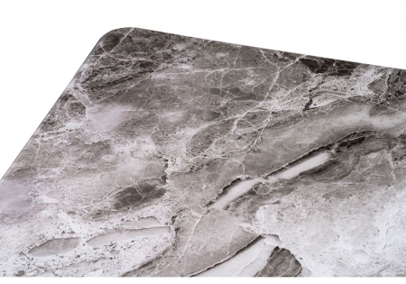 Стеклянный стол Бугун мрамор серый, черный