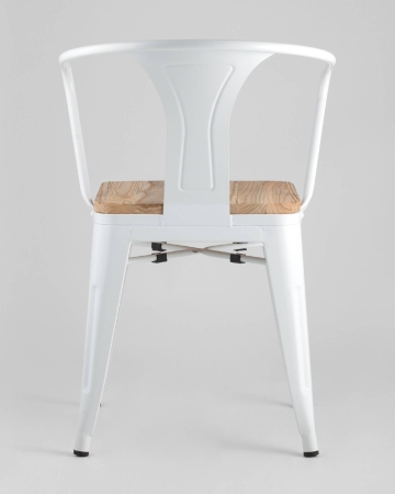 Стул TOLIX ARM WOOD с подлокотниками белый Стул TOLIX ARM WOOD с подлокотниками белый