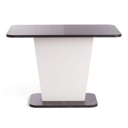 Стол обеденный GENT ЛДСП, 110-145x68,6x75,5 см, мрамор блэк роял, белый