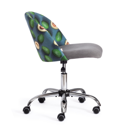 Кресло MELODY ткань и флок, серый