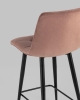 Стул полубарный Джанго велюр пыльно-розовый высота сиденья 60 см