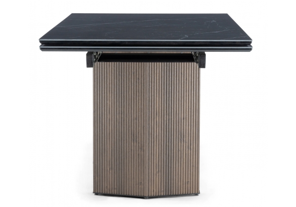 Керамический стол Монерон 180(240)x90 черный кварц, орех кантри