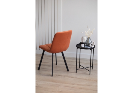 Стул на металлокаркасе Чилли терракотовый, черный