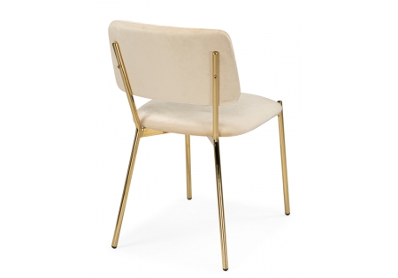 Стул на металлокаркасе Armond beige, gold фото в интернет-магазине Stoolmarket